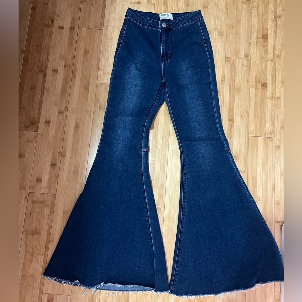 High Waisted Flared Denim Jeans